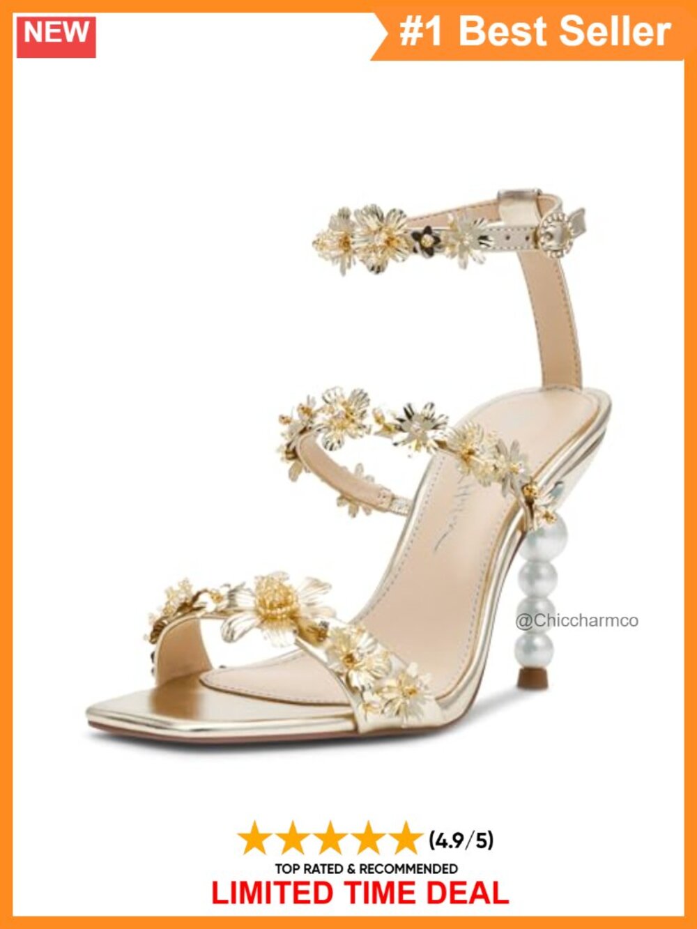 Strappy Pearl Embellished Block Heel Dress Sandals